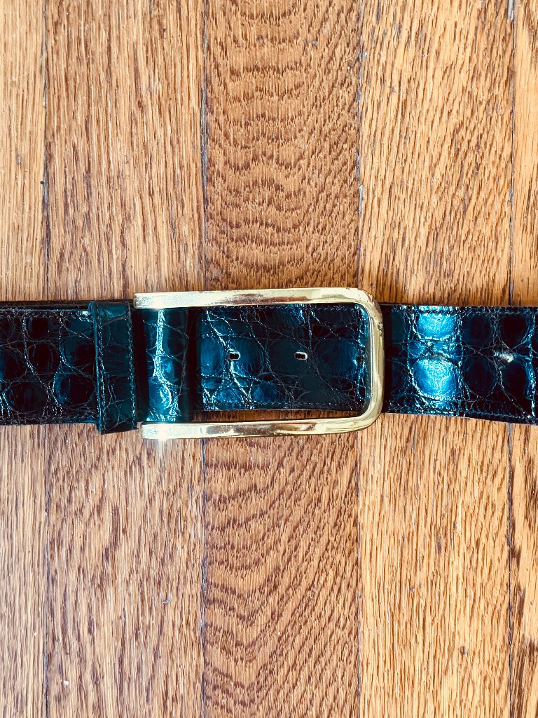 Vintage 1970s L’aiglon Crocodile Belt